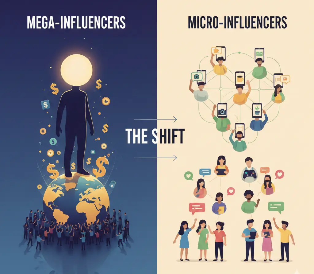 The Shift from Mega to Micro-Influencers