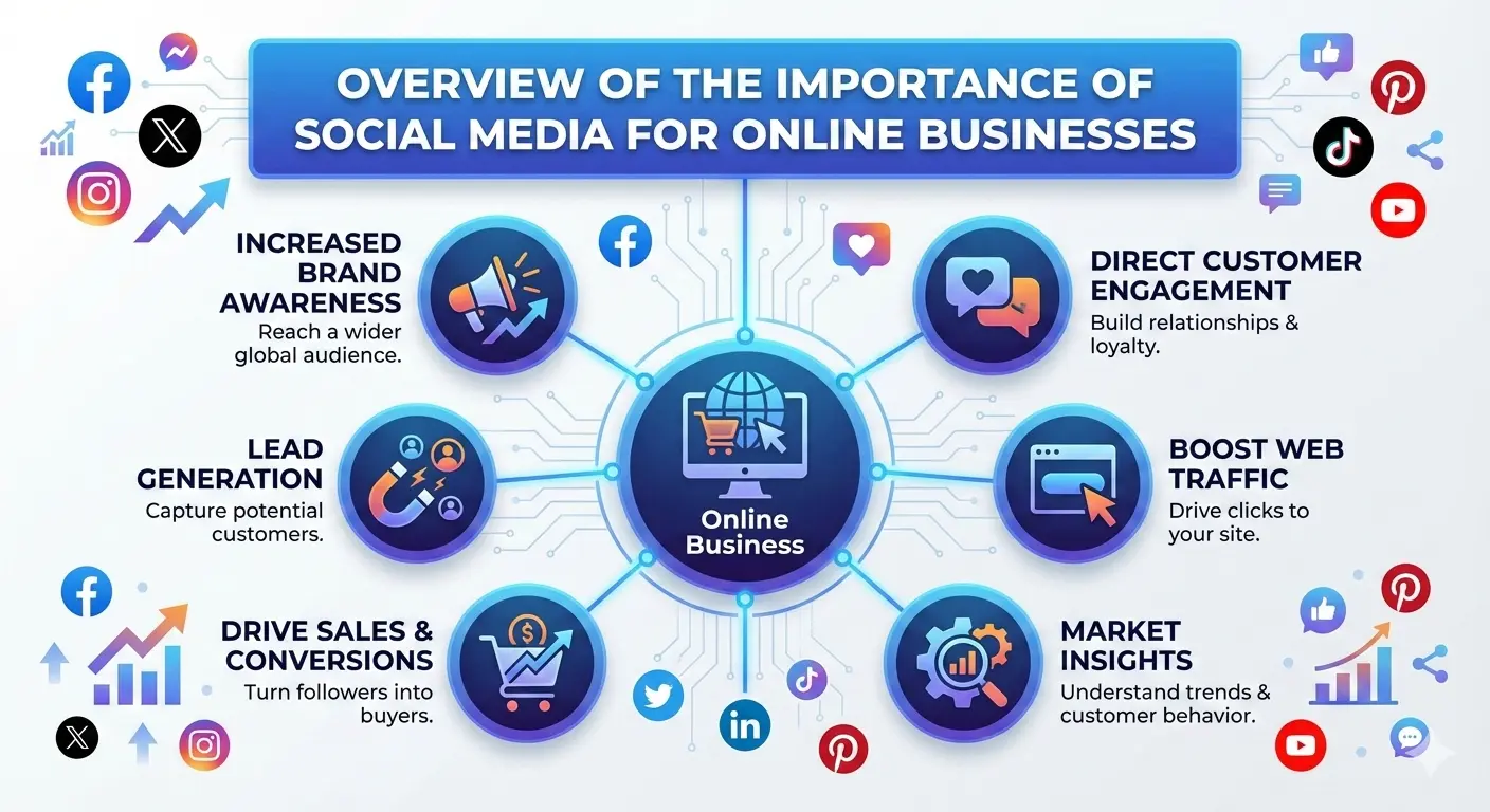Overview of the importance of social media for online businesses