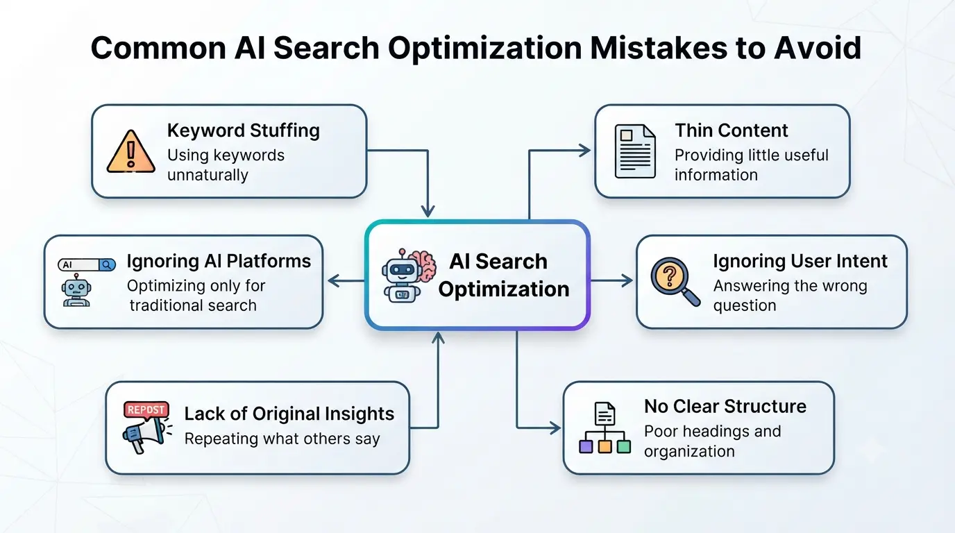 Common AI Search Optimization Mistakes to Avoid